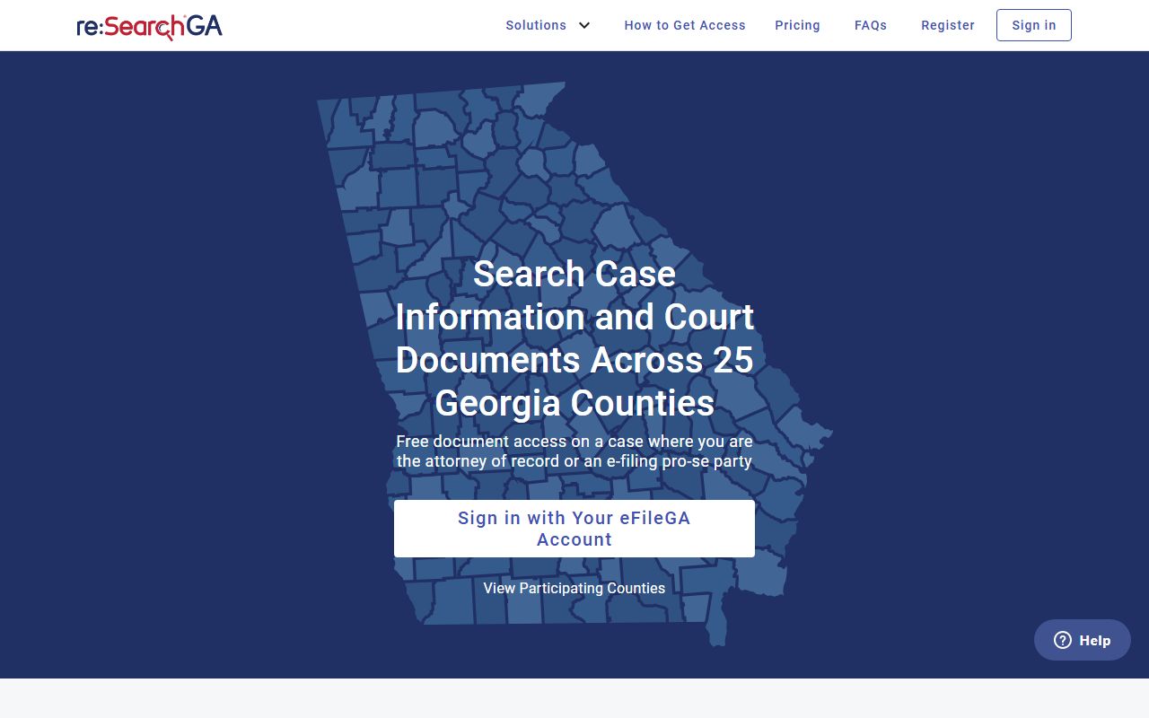 Lamar County court records account-based reSearchGA portal