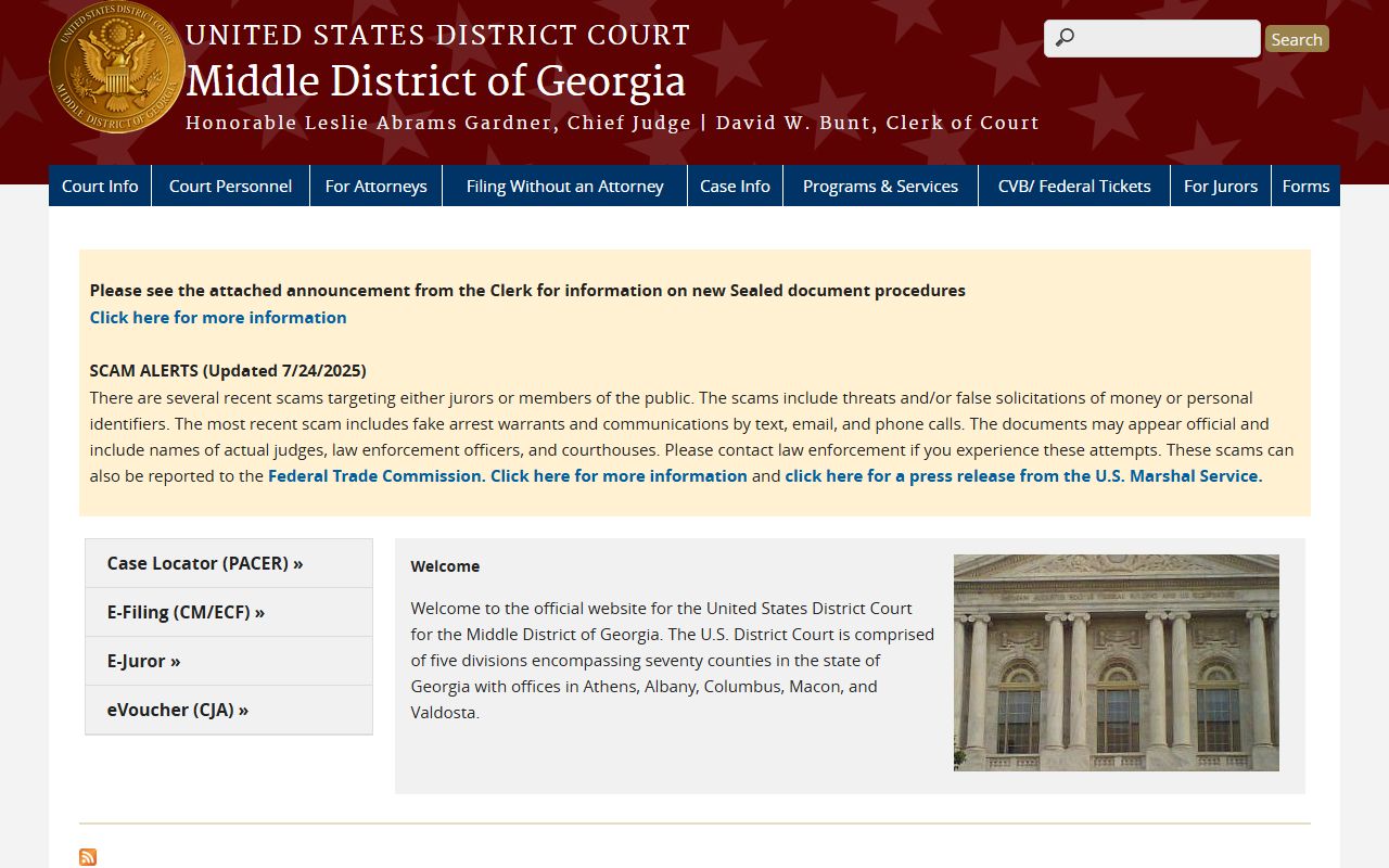 Lamar County Superior Court federal Middle District court access
